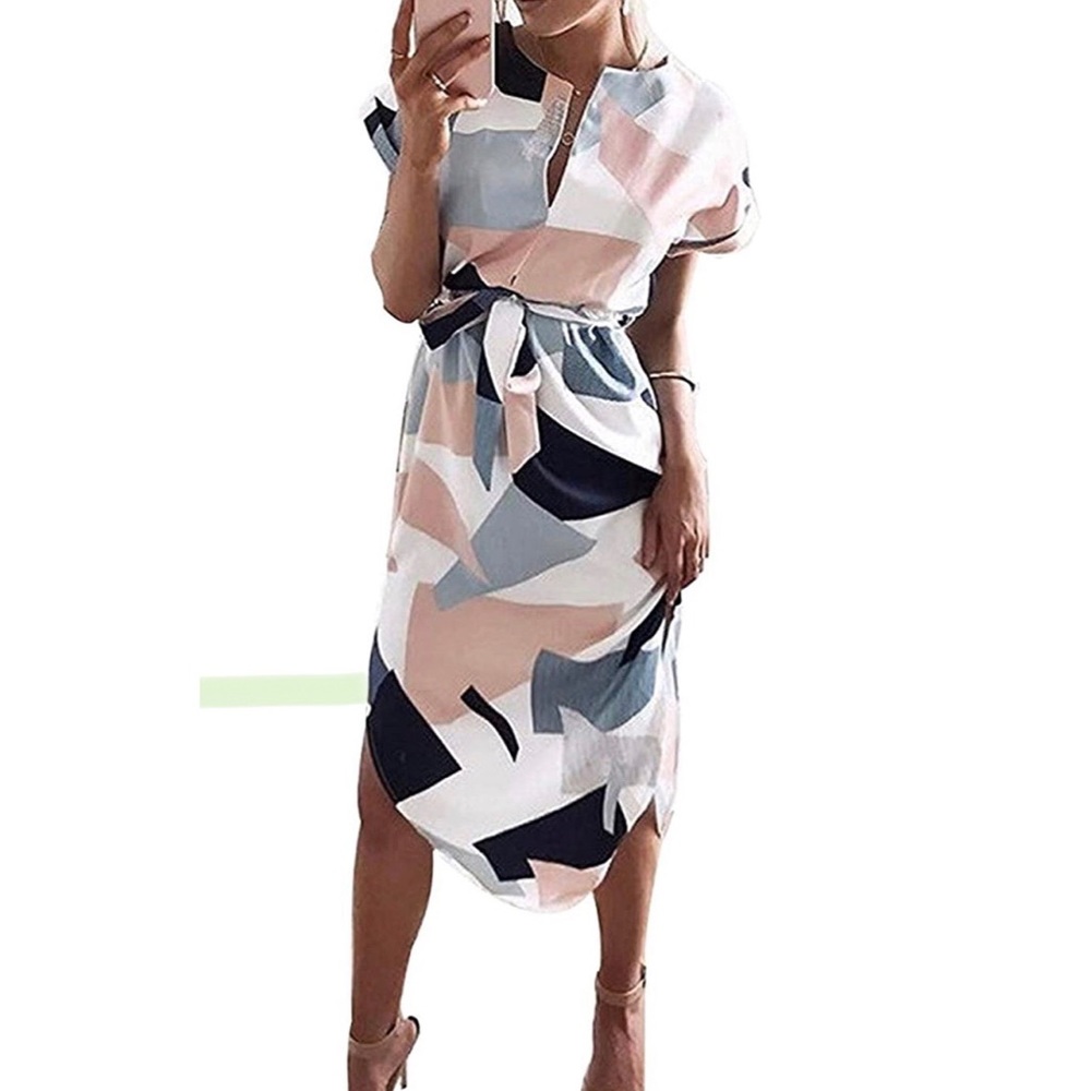 Geometric Midi Dress - Picture 2 of 3